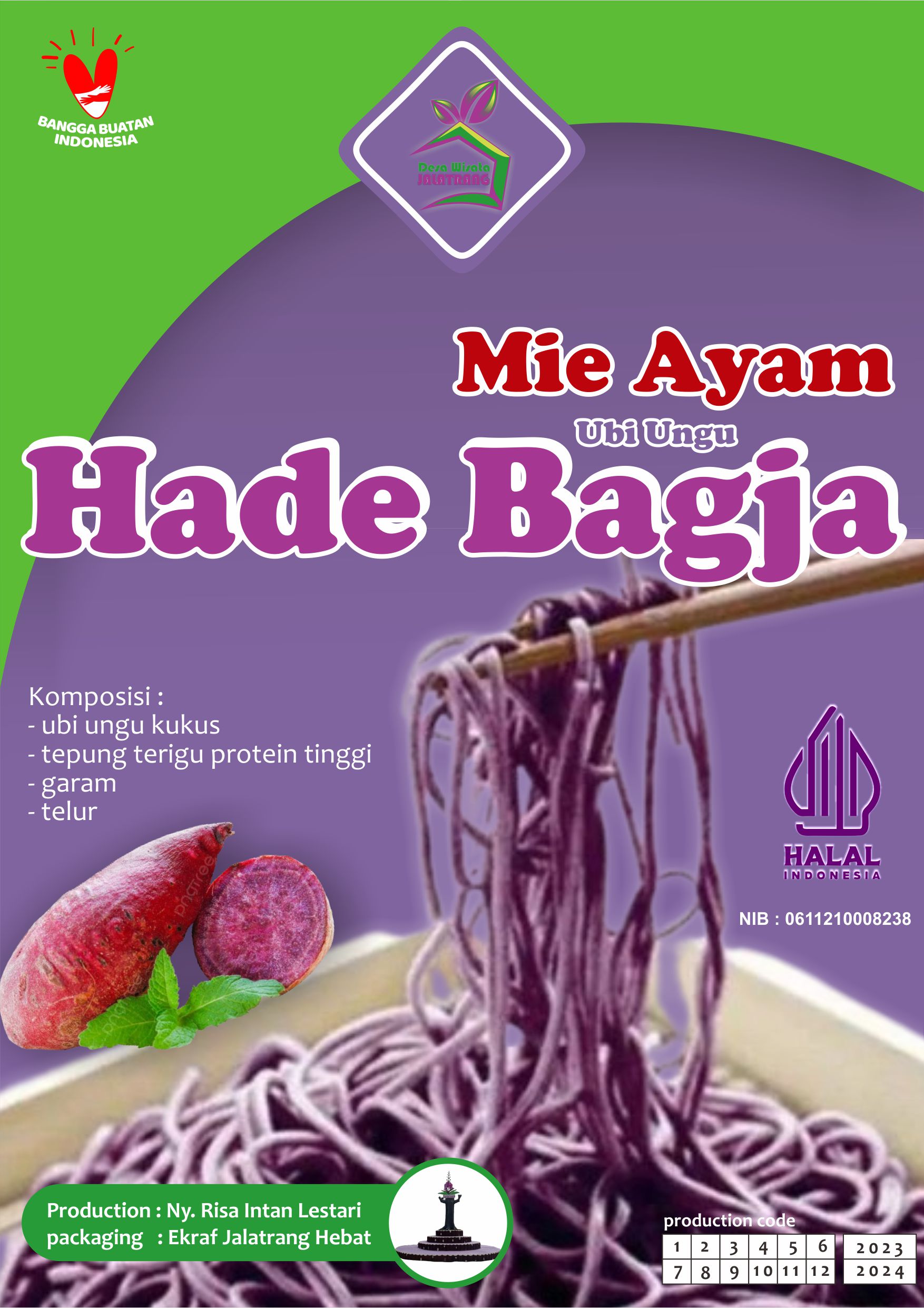 Mie Ayam Ubi Ungu HADE BAGJA